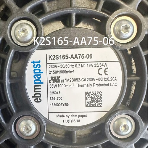 New Ebm-paps Durable Axial flow Filter fan 230VAC 35/34W 2150RPM K2S165-AA75-06 - 第 1/4 張圖片