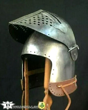 Medieval Bascinet Knight Armor Buhurt Battle Ready Helmet Halloween Costume Gift
