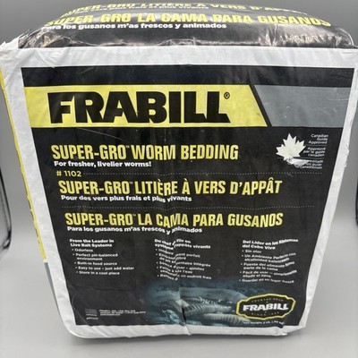 NEW Frabill Super-Gro Worm Bedding for Worms Bait 2 lbs Odorless