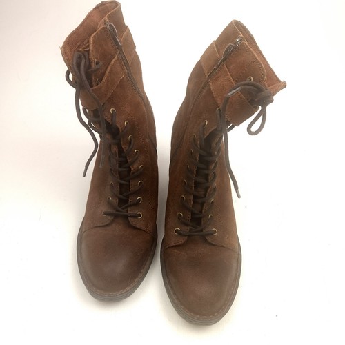 Botas Born para mujer talla 9,5 Cass tacón bloque marrón gamuza envejecida - Imagen 5 de 7