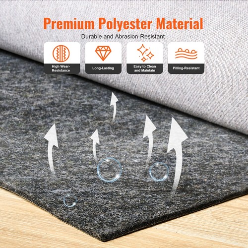 Non Slip Rug Pad Gripper 9' x 12' Carpet Mat 0.24" Thick for All Floor - Picture 3 of 10