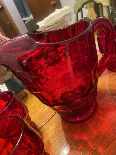 Viking Pitcher and 8 Glasses - Picture 2 of 5