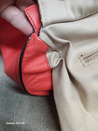 Genuine Coach Purse Legacy Candace Bright Coral Satchel Handbag - Picture 20 of 24