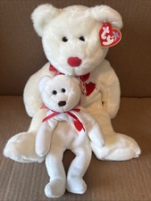 Ty Beanie Buddy/Beanie Baby Valentino the Bear Lot MWMT, Perfect Valentines Gift