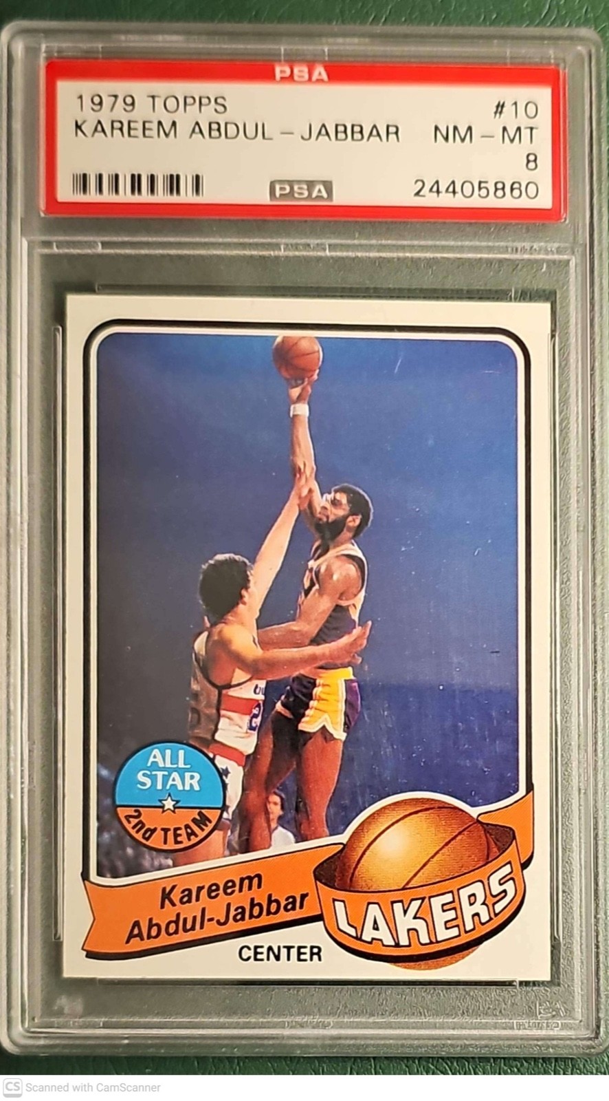 1979 TOPPS BASKETBALL #10 KAREEM ABDUL-JABBAR PSA 8 NM-MT HOF LAKERS GOAT