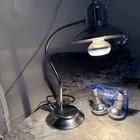 Retro Style chrome Desk table Lamp Bendy angle fully working + 2 spare bulbs