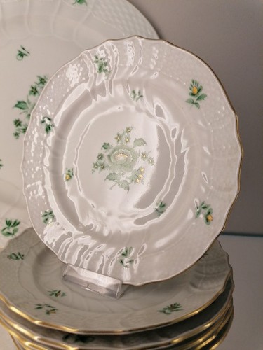 Herend Platte + 6 Teller NBV Nanking Bouquet Vert 1515 grün gold Top - Picture 5 of 16