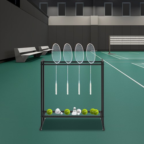 Racket Storage Rack Freestanding Badminton/Tennis Rackets Organizing Holder - Picture 20 of 24