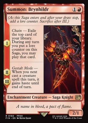 MTG Magic the Gathering Summon: Brynhildr (160/772) Final Fantasy LP