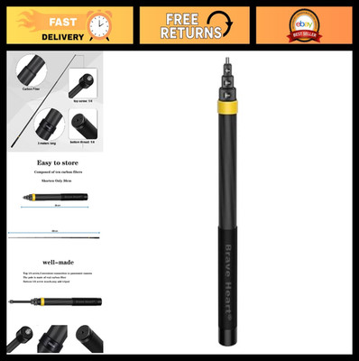 9.8ft Carbon Fiber Selfie Stick for Insta360 X5, GO 3, ONE X2 - Extended Edition