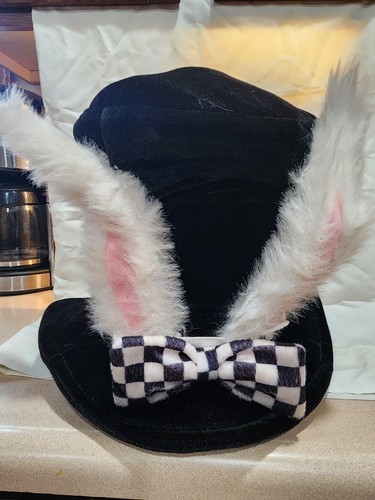 White Rabbit Hat - Alice in Wonderland - Halloween Costume - One Size - Picture 1 of 4