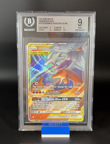 Reshiram & Charizard-GX graded BGS 9 for sale on eBay
