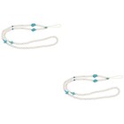  2pcs langes Telefon Lanyard Telefon Halsriemen Perlen Telefon Lanyard Schöner