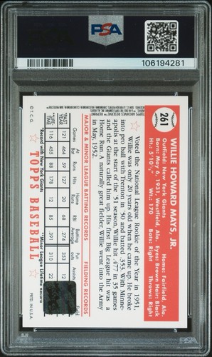 Willie Mays AUTO - 2001 Topps Archives Reserve 1952 RP PSA/DNA 10 Autograph! HOF - Picture 5 of 5