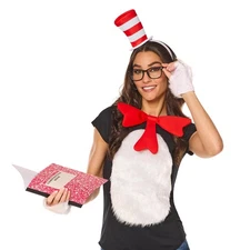 Dr Seuss Cat In The Hat Quik Change™ Adult Costume Kit |One Size