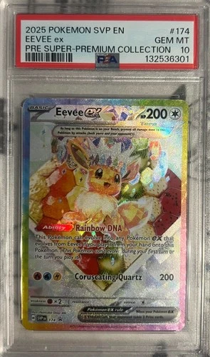 2025 POKEMON SVP EN-SV BLACK STAR PROMO #174 EEVEE EX PSA 10