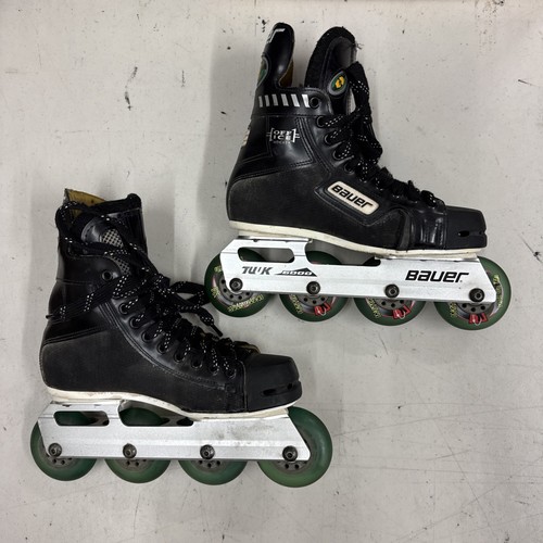 BAUER 5 OFF ICE INLINE HOCKEY SKATES TUUK 6000 Instigator wheels 766174 size 6D - Picture 2 of 16