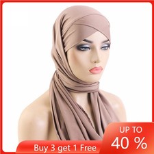 Ready To Wear Instant Hijab Scarf Muslim Women Headscarf Islamic Shawls Cap Hat