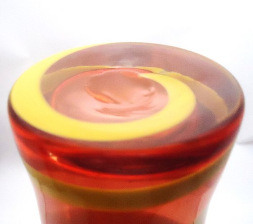 Rare vase en verre de Murano Flavio Poli offres (pour Seguso Vetri d'arte) C: 1954 12"h: Fine !