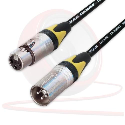 Van Damme symmetrisches Mikrofonkabel. Neutrik XLR auf XLR Kabel. Gelbfarbene Stiefel.  - Bild 2 von 10