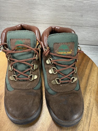 Timberland Youth Field Boot 16737 Cuero Marrón y Oliva Bota de Senderismo Talla 13 - Imagen 3 de 9