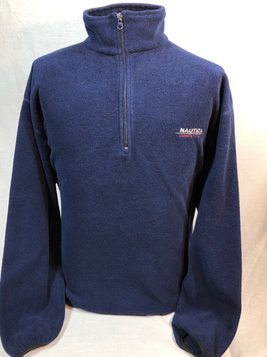 Suéter de lana XL de colección Nautica Competition para hombre 1/4 cremallera logotipo bordado azul - Imagen 2 de 11