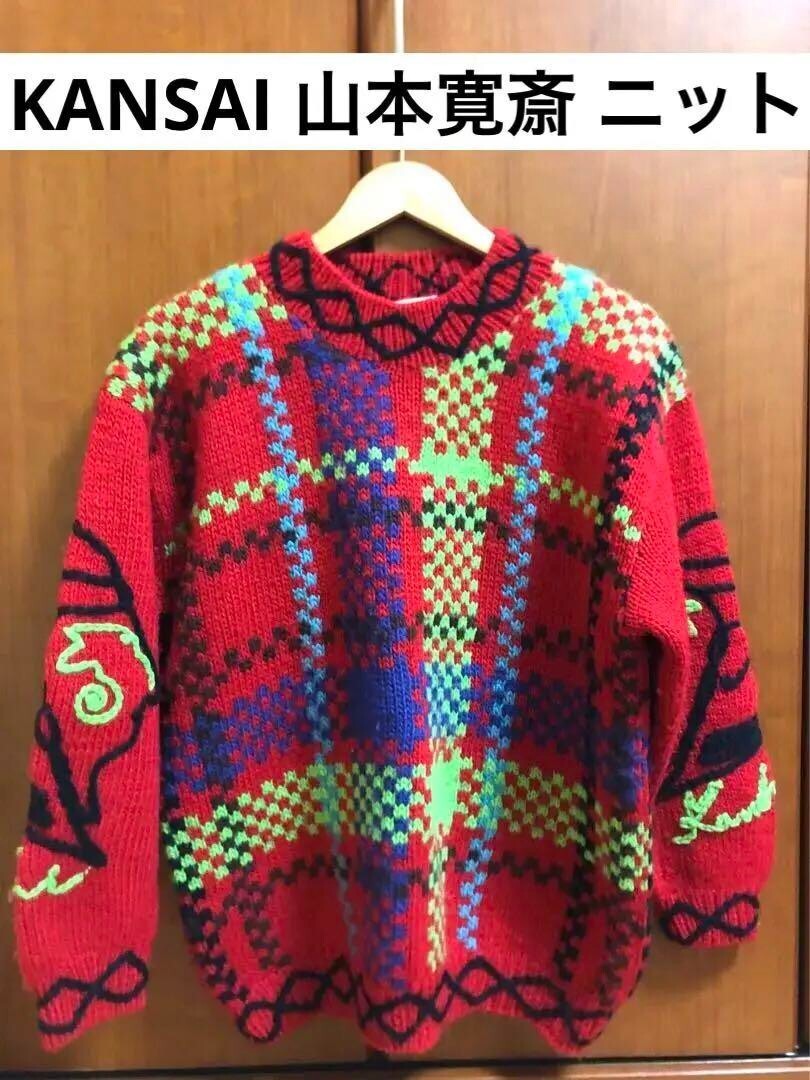 トップス vintage KANSAI o2 sweater dn Kansai Yamamoto KANSAI O2 Knit Sweater Wool Rare Colorful