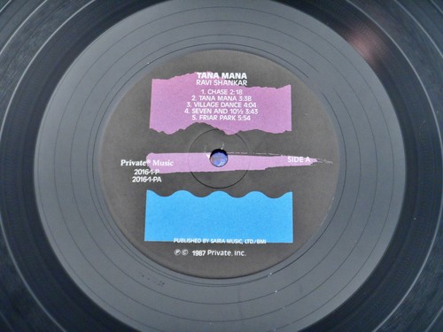 The Ravi Shankar Project ♫ Tana Mana ♫ Rare 1987 Private Music Orig Vinyl LP NM - Picture 2 of 3