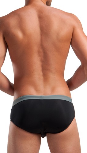 GERONIMO Mens Swimwear Low Rise Black Swim Brief Trunks Swimming Beach - Picture 3 of 3