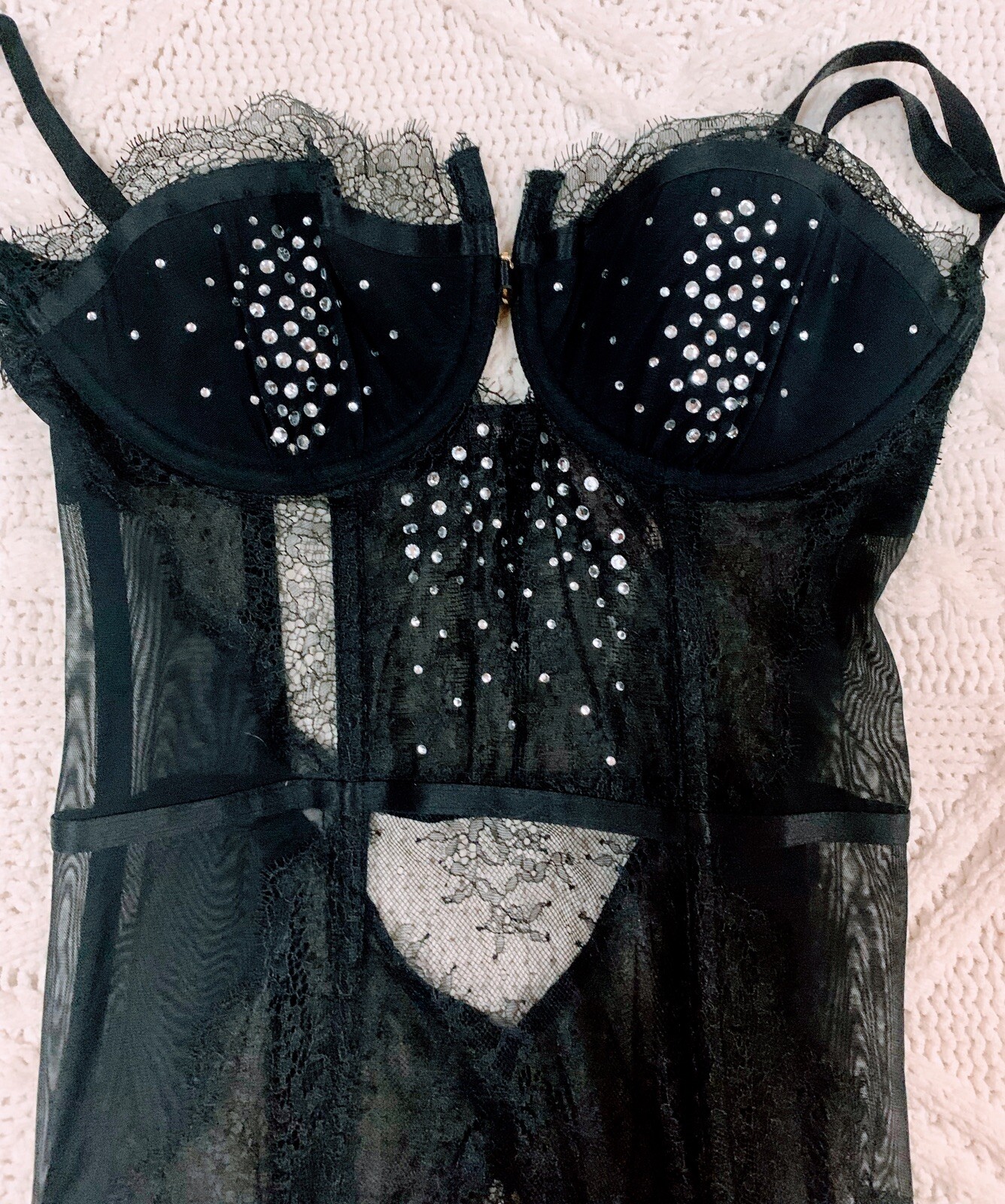 Victoria Secret Rhinestone Crystal Bustier Long Line Algeria