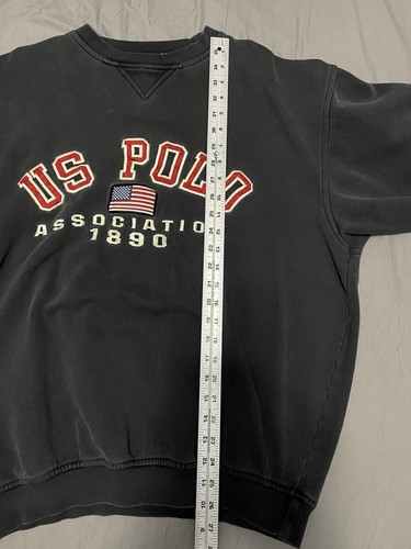 Vintage 1990’s US Flag Polo Association Sweatshirt Mens Embroidered Navy Blue XL - Bild 6 von 6