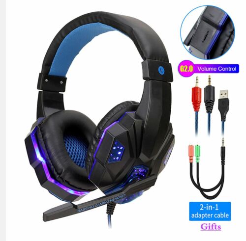 Auriculares Gaming Cascos Estereo Headset Diadema con Microfono para PC eBay