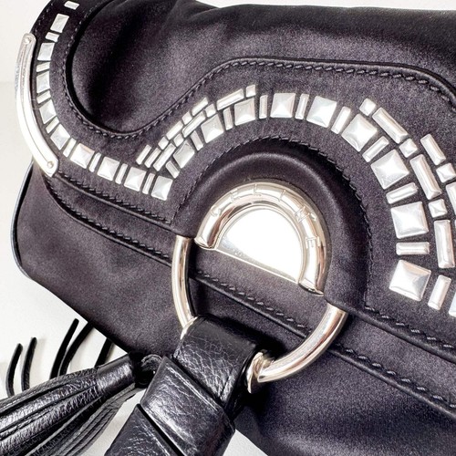 Bolso de cadena CELINE negro satinado plata - Imagen 13 de 17