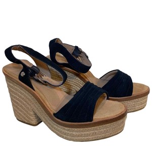 NWOB UGG Black Suede Rattan Platform Heels | eBay