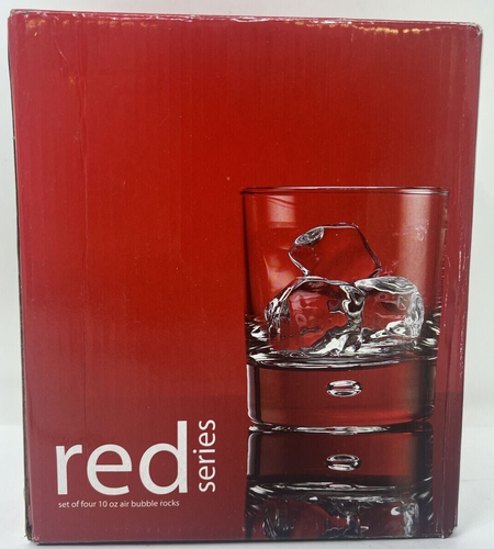 Home Essentials & Beyond Red Series Bubble Rocks Set of Four 10 oz. New In Box