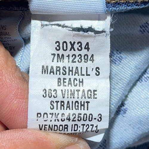 Jeans rectos Lucky Brand 363 30x32 Marshall’s Beach desgastados lavado vintage - Imagen 6 de 10