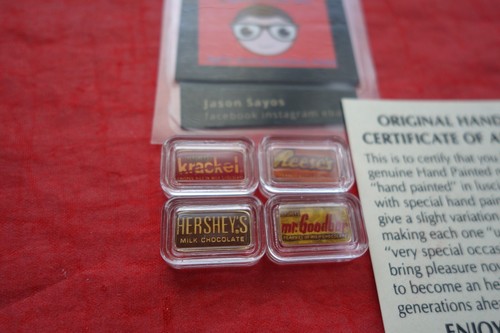 Rare Frac. Set 4x HERSHEY’S Reese MILK CHOCOLATE Town USA .999 Color Silver Bars - Picture 6 of 8