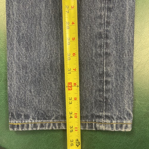 VTG Y2K Levis 501 Button Fly Jeans Men’s 34x36 Blue Medium Wash Rodeo Western - Picture 10 of 10