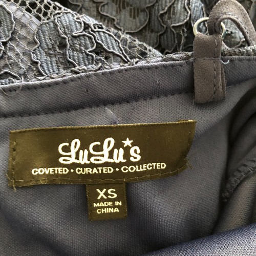 Lulus Zenith Navy Blue Lace Maxi Dress Size XS Formal Wedding Bridesmaid Prom - Picture 12 of 14