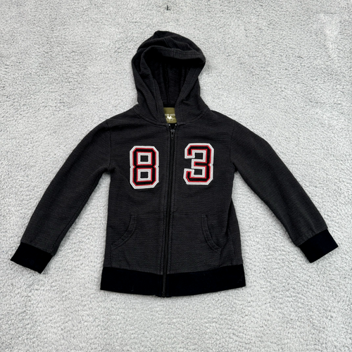 Buzz Cuts Hoodie Jacket Boy 7 Grey Full Zip Pockets Active Sporty Casual School - Picture 14 of 15