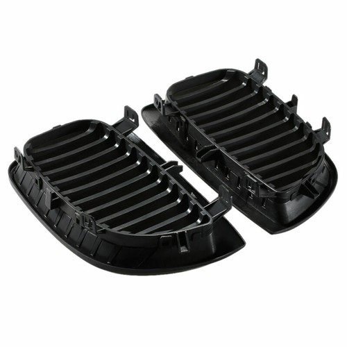 Matte BLACK KIDNEY GRILLES GRILL FOR BMW E87 1 SERIES 04-07 AS - Picture 4 of 6