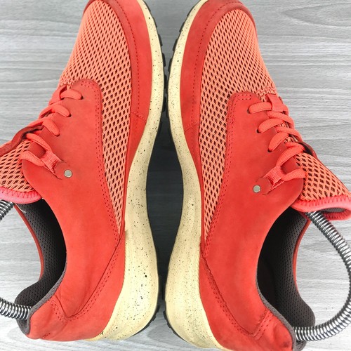 Ecco Womens Size 9 Sneakers Coral Blush Suede Hiking Low top Shoes EU40 - Picture 7 of 13