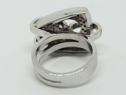 Platinum Natural Pink Sapphire & Diamond Ring Size 6.25 MSRP $4,200 - Picture 6 of 8