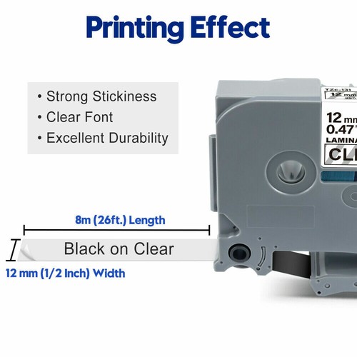 Cinta fabricante de etiquetas 5 piezas TZe-231 TZ231 12 mm compatible con Brother P-Touch D200 D450 - Imagen 2 de 9