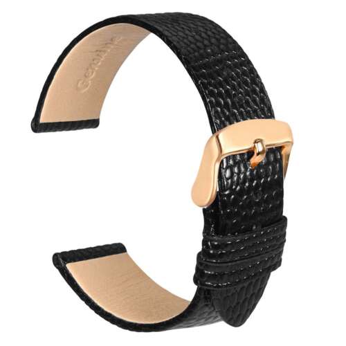 Correa de reloj de cuero elegante WOCCI 12 mm 14 mm 16 mm 18 mm 20 mm grano de lagarto para mujer - Imagen 86 de 135