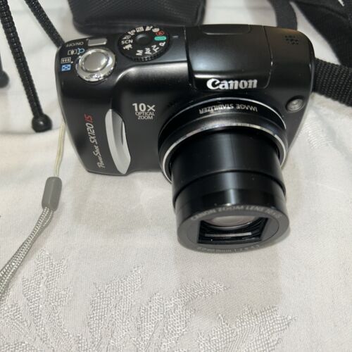 Canon Powershot SX120 IS 10.0MP Digital Camera w/Case, SDC-128MH, Tripod, Cables - Picture 5 of 16