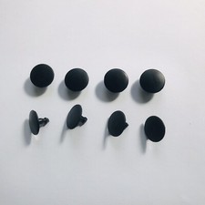 High Quality 4 SOLID BLACK MATTE RIVETS, BUTTON REPLACEMENT FITS CROCS     Ship