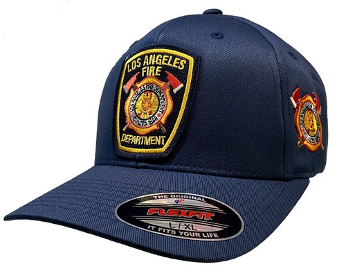 LAFD LOS ANGELES FIRE DEPARTMENT HAT NAVY FLEXFIT SIZE L/XL - Picture 2 of 5