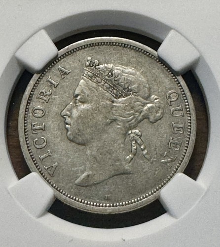 STRAITS SETTLEMENTS. 50 Cents, 1890-H. Heaton Mint. Victoria. NGC VF-35 KM-13 - Picture 3 of 4