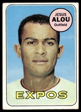 1969 Topps JESUS ALOU #22 Montreal EXPOS creased, surface wear